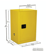  Eagle Manufacturing 12 Gallon Beige Flammable Liquid Safety Air Spaces Cabinet with Self-Closing Door 