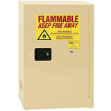 Chicken Pieces Eagle Manufacturing 12 Gallon Beige Flammable Liquid Safety Air Spaces Cabinet with Self-Closing Door 