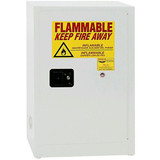  Eagle Manufacturing 12 Gallon White Flammable Liquid Safety Adjustable Cabinet with Self-Closing Door 