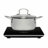 Chicken Pieces Salton Slim Induction Cooktop - 1500 W, 10 Temperature Settings, 3.2 cm Thick 