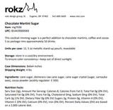 Chicken Pieces Rokz Chocolate Cocktail Rimming Sugar - 5 oz. Bag, Gourmet Sugars with Cocoa and Vanilla Flavor