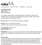 Chicken Pieces Rokz Triple Berry Cocktail Rimming Sugar - 5 oz. Bag, Gourmet Sugars with Natural Strawberry, Raspberry, and Blueberry Flavors