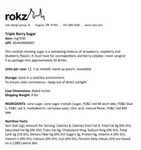 Chicken Pieces Rokz Triple Berry Cocktail Rimming Sugar - 5 oz. Bag, Gourmet Sugars with Natural Strawberry, Raspberry, and Blueberry Flavors
