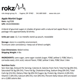 Chicken Pieces Rokz Apple Cocktail Rimming Sugar - 5 oz. Bag, Gourmet Sugars with Tart Apple Flavor