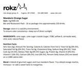 Chicken Pieces Rokz Orange Cocktail Rimming Sugar - 5 oz. Bag, Gourmet Sugars with Citrus Mandarin Orange Flavor