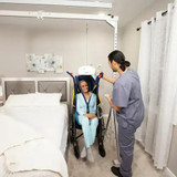  Free Standing Track and Portable Ceiling Patient Lift, 440 lbs Capacity 