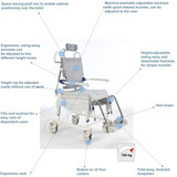 Chicken Pieces Invacare Aquatec Ocean Ergo Dual VIP Shower Commode Manual Wheelchair 