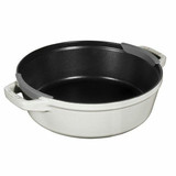 Chicken Pieces STAUB Stackable Cast Iron Dutch Oven Set, Small - 3-Piece Cookware Set with Sloped Sides 