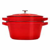 Chicken Pieces STAUB Stackable Cast Iron Dutch Oven Set, Small - 3-Piece Cookware Set with Sloped Sides 