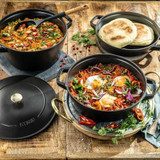 Chicken Pieces STAUB Stackable Cast Iron Dutch Oven Set, 4-Piece Medium Cookware - Space-Saving Design 