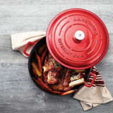 Chicken Pieces HENCKELS Enameled Red Cast Iron Braiser, 30 cm (12 in.) with High-Domed Lid 