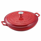 Chicken Pieces HENCKELS Enameled Red Cast Iron Braiser, 30 cm (12 in.) with High-Domed Lid 