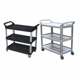Chicken Pieces Heavy-Duty Kitchen Cart/Trolley with 3 Shelves – Aluminum and Plastic 