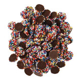 Mini Dark Chocolate Nonpareils (Rainbow) Bulk Size 20 lbs/9.07 kgs