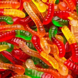 Chicken Pieces Mini Gummy Worms Bulk Food Service 20lbs/9.07 kgs 