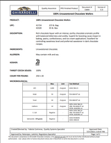 Ghirardelli 100% Cacao Unsweetened Chocolate Liquor Wafers 5lbs/2.27 kgs(2/Case)