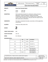 Ghirardelli Queen Dark Chocolate Wafers 5lbs/2.27 kgs(2/Case)