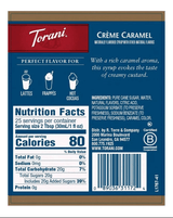 torani Torani Creme Caramel Flavoring Syrup 750 mL/25.36 oz Glass Bottle