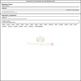 Guittard 25lbs/11.34 kgs 41% Semi-Sweet Chocolate 4M Baking Chips — Nutrition and Ingredients Label — www.chickenpieces.com