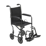 Drive Medical 1 Lightweight Steel Transport Wheelchair - Fixed Full Arms, 19" Seat 