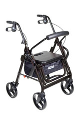  Drive Medical 3 Wheel Rollator Rolling Walker with Basket Tray and Pouch, Flame Blue 