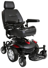  Drive Medical Titan AXS Mid-Wheel Power Wheelchair, 18"x18" Captain Seat 