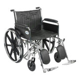  Drive Medical Sentra EC Heavy Duty Wheelchair, Detachable Full Arms, Elevating Leg Rests, 22" Seat 
