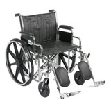  Drive Medical Sentra EC Heavy Duty Wheelchair with Detachable Desk Arms and Elevating Leg Rests, 22" Seat 