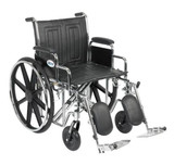  Drive Medical Sentra EC Heavy Duty Wheelchair, Detachable Desk Arms, Elevating Leg Rests, 20" Seat 