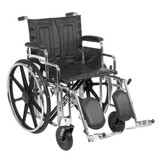 Drive Medical Sentra Extra Heavy Duty Wheelchair, Detachable Desk Arms, Elevating Leg Rests, 20" Seat 
