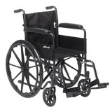  Drive Medical 1 Silver Sport 1 Wheelchair with Full Arms and Swing away Removable Footrest 