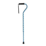  Drive Medical Adjustable Height Offset Handle Cane with Gel Hand Grip, Plaid 