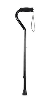  Drive Medical Foam Grip Offset Handle Walking Cane, Black 