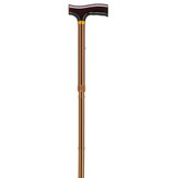  Drive Medical Lightweight Adjustable Folding Cane with T Handle, Bronze 
