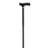  Drive Medical Lightweight Adjustable Folding Cane with T Handle, Black 