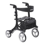  Drive Medical 1 Nitro Elite CF Carbon Fiber Rollator Rolling Walker, Black 