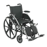  Drive Medical Viper Wheelchair with Flip Back Removable Arms, Desk Arms, Elevating Leg Rests, 12" Seat 