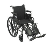 Drive Medical Cruiser III Light Weight Wheelchair with Flip Back Removable Arms, Desk Arms, Elevating Leg Rests, 20" Seat 