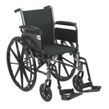  Drive Medical Cruiser III Light Weight Wheelchair with Flip Back Removable Arms, Full Arms, Swing away Footrests, 18" Seat 
