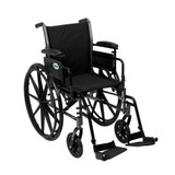  Drive Medical Cruiser III Light Weight Wheelchair with Flip Back Removable Arms, Adjustable Height Desk Arms, Swing away Footrests, 20" 