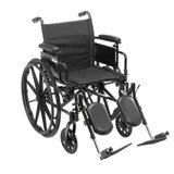  Drive Medical Cruiser X4 Lightweight Dual Axle Wheelchair with Adjustable Detachable Arms, Desk Arms, Elevating Leg Rests, 18" Seat 