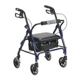  Drive Medical Junior Rollator Rolling Walker with Padded Seat, Blue 