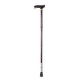  Drive Medical Lightweight Adjustable Folding Cane with T Handle, Black Floral 