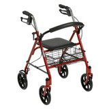  Drive Medical 1 Four Wheel Rollator Rolling Walker with Fold Up Removable Back Support 