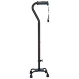  Hugo Small Base Adjustable Quad Cane for Right or Left Hand Use 