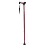 Hugo Drive Medical Derby Adjustable Handle Cane with Reflective Strap 