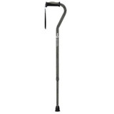 Hugo Drive Medical Offset Adjustable Handle Cane with Reflective Strap 