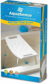  AquaSense Adjustable Bath and Shower Chair with Non-Slip Seat, White 