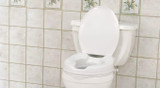  AquaSense Raised Toilet Seat with Lid, White, 4" 