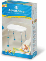  AquaSense Adjustable Bath and Shower Chair with Non-Slip Comfort Seat, White 